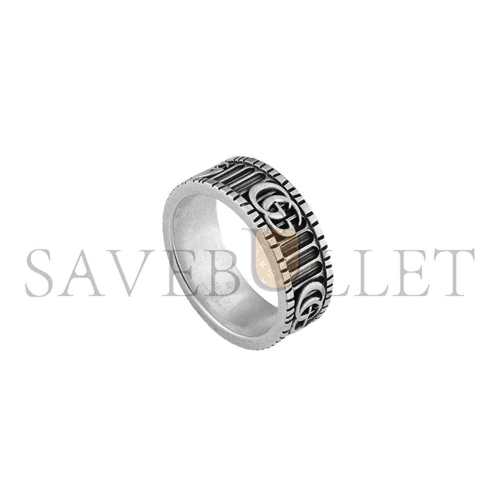 GUCCI RING WITH DOUBLE G IN SILVER 551899J84000811